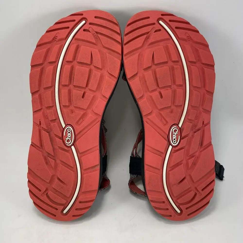 Chaco Zx2 Z/x2 Active Sandals Womens Size 8 Blue Red Toe Loop Water Comfort